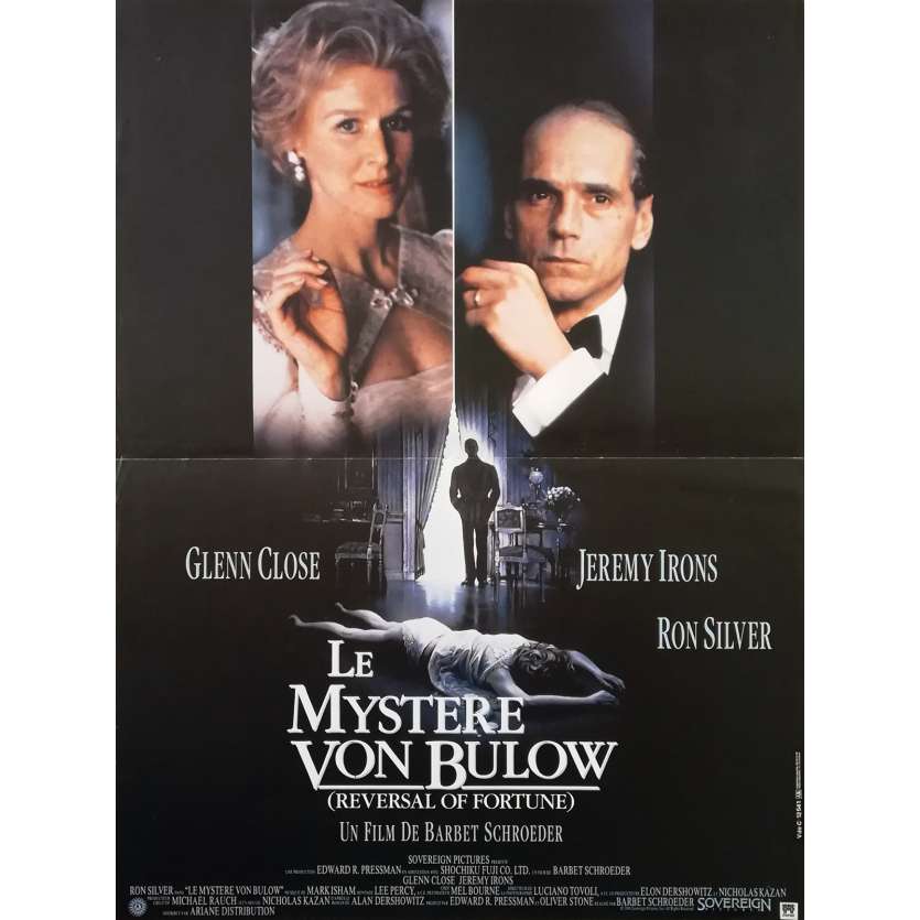 LE MYSTERE VON BULOW Affiche de film  - 40x60 cm. - 1990 - Jeremy Irons, Barbet Schroeder