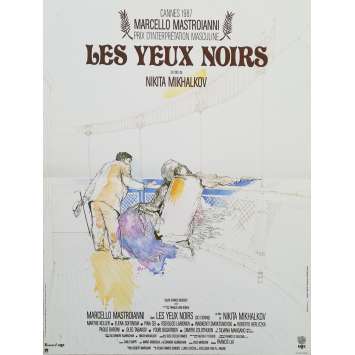 LES YEUX NOIRS Affiche de film - 40x60 cm. - 1987 - Marcello Mastroianni, Nikita Mikhalkov