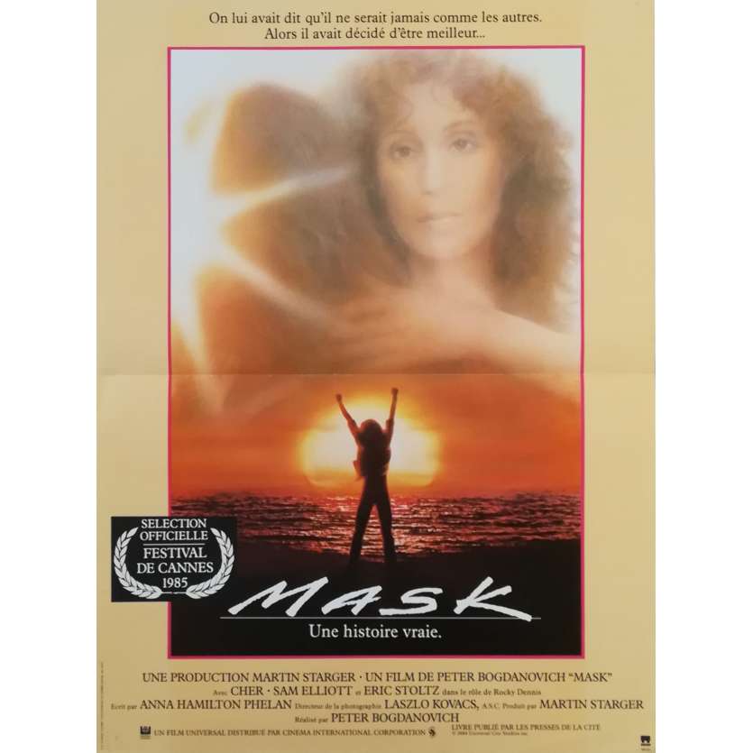 MASK Original Movie Poster - 15x21 in. - 1985 - Peter Bogdanovic, Cher