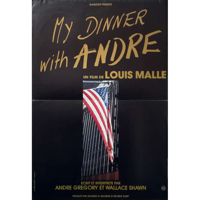 MY DINNER WITH ANDRE Original Movie Poster  - 15x21 in. - 1981 - Louis Malle, Andre Gregory