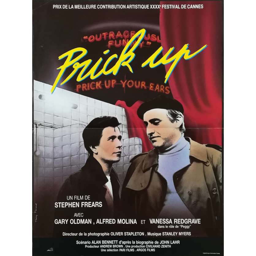 PRICK UP YOUR EARS Original Movie Poster  - 15x21 in. - 1987 - Stephen Frears, Gary Oldman