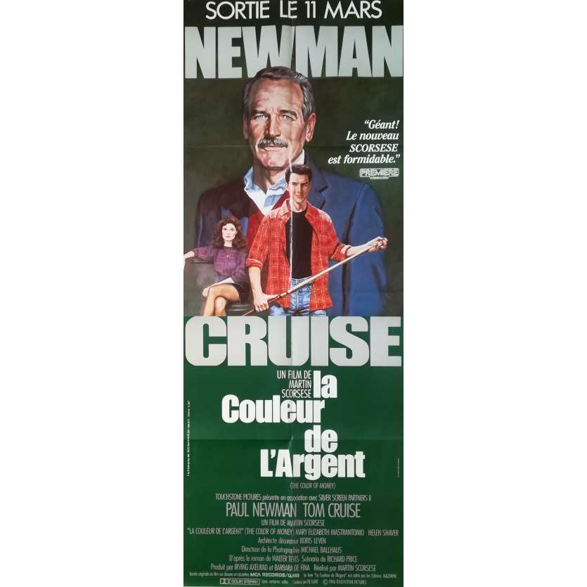THE COLOR OF MONEY Original Movie Poster - 23x63 in. - 1986 - Martin Scorsese, Paul Newman