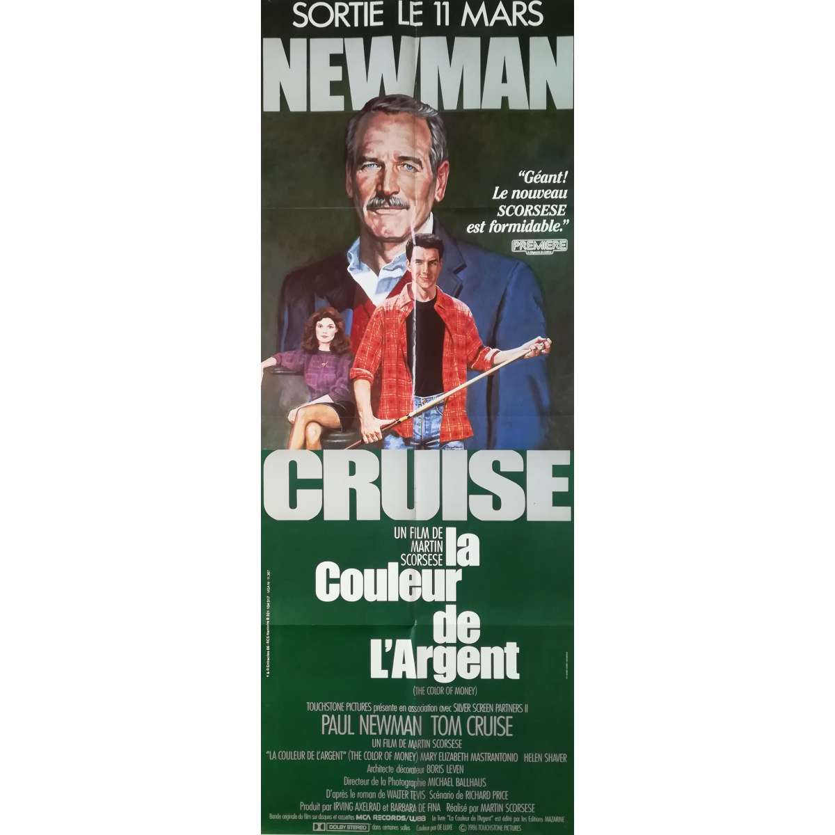 Affiche de LA COULEUR DE L'ARGENT / THE COLOR OF MONEY - La Couleur De L Argent Paul Newman
