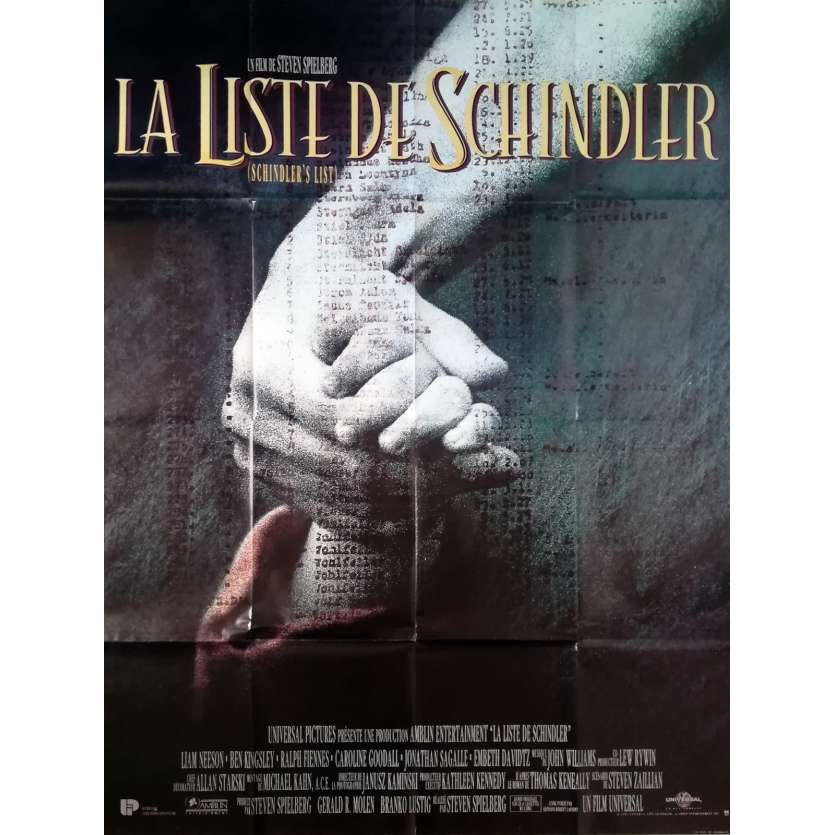 LA LISTE DE SCHINDLER Affiche de film - 120x160 cm. - 1993 - Liam Neeson, Steven Spielberg