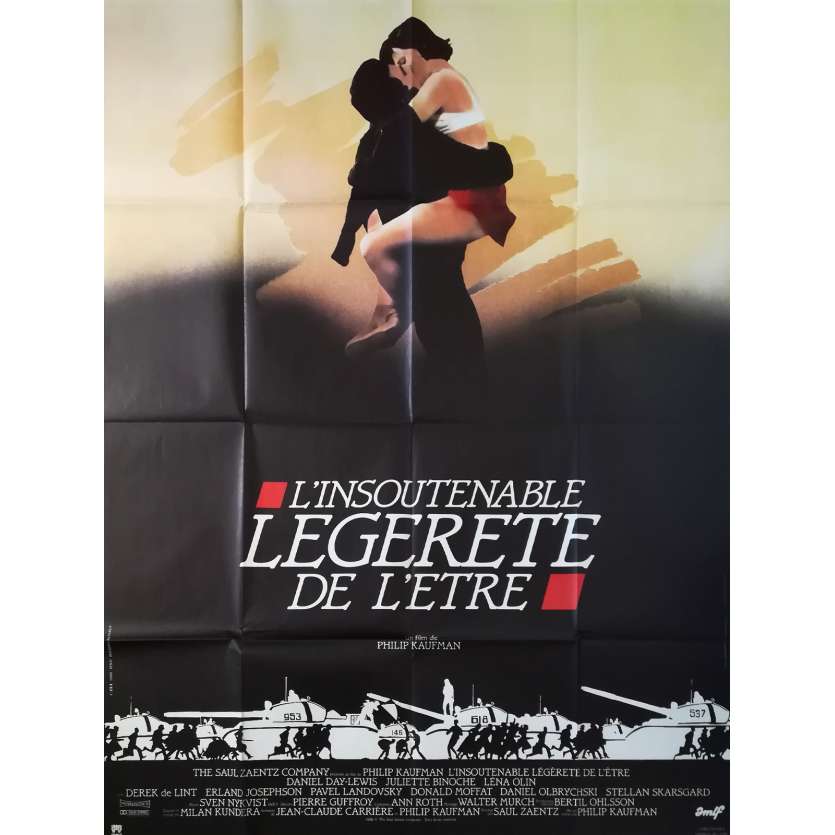 L'INSOUTENABLE LEGERETE DE L'ETRE Affiche de film  - 120x160 cm. - 1988 - Daniel Day-Lewis, Philip Kaufman