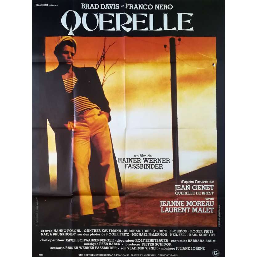 QUERELLE Original Movie Poster Style A - 47x63 in. - 1982 - R. W. Fassbinder, Brad Davis