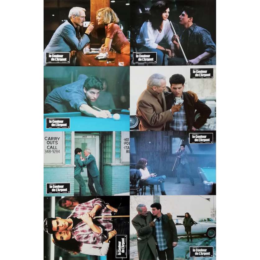 LA COULEUR DE L'ARGENT Photos de film x10 - 21x30 cm. - 1986 - Paul Newman, Martin Scorsese