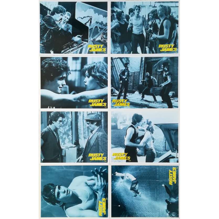 RUMBLE FISH Original Lobby Cards x8 - 9x12 in. - 1983 - Francis Ford Coppola, Matt Dillon
