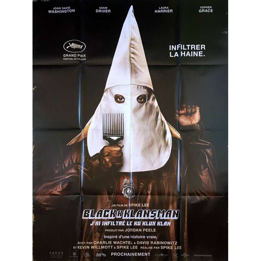 BLACKKKLANSMAN Affiche de film - 120x160 cm - 2018 - Spike Lee, Adam Driver