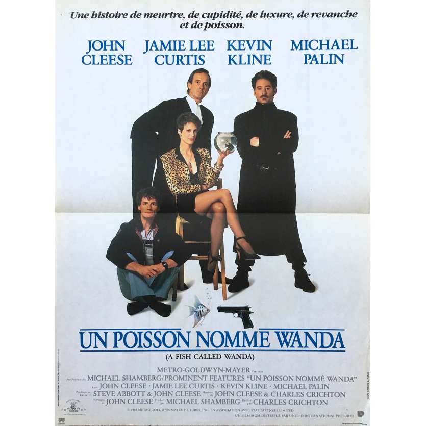 A FISH CALLED WANDA French Movie Poster 15x21- 1988 - Charles Crichton, John Cleese
