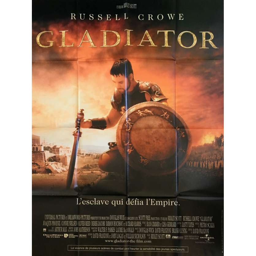 GLADIATOR Affiche de film - 120x160 cm. - 2000 - Russel Crowe, Ridley Scott