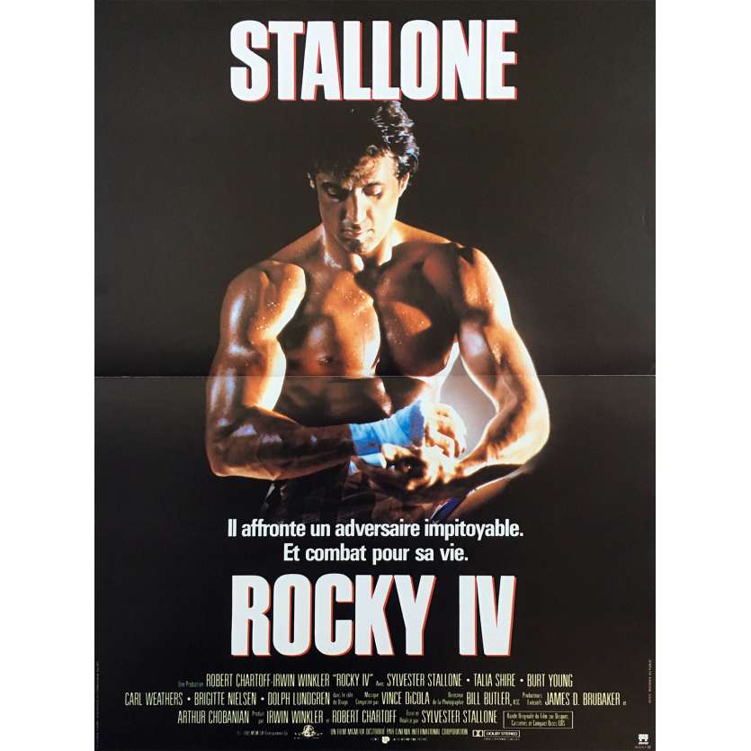 ROCKY IV 4 Affiche de film - 40x60 cm. - 1985 - Sylvester Stallone, Dolph Lundgren, Sylvester Stallone
