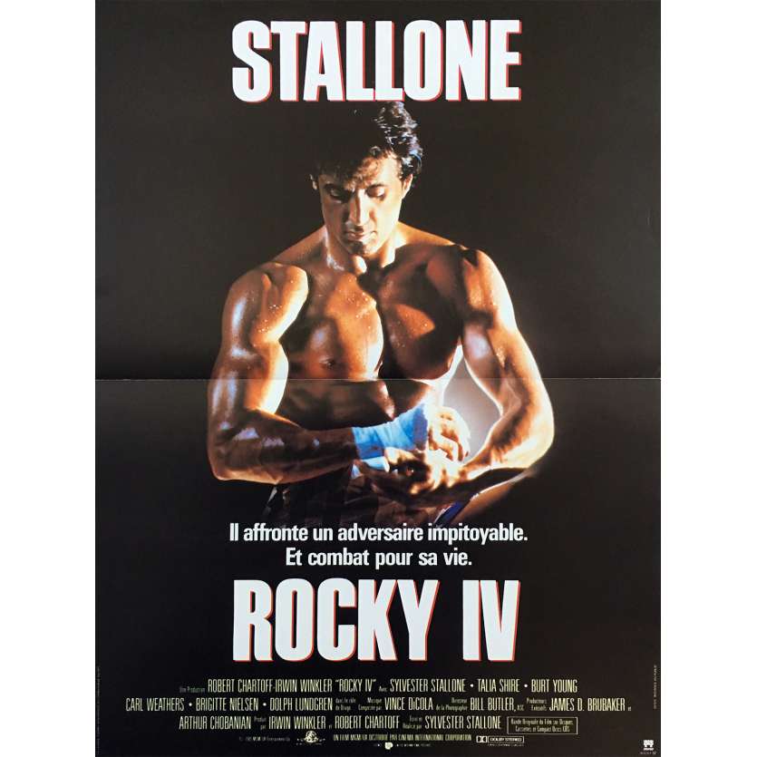 ROCKY IV Original Movie Poster  - 15x21 in. - 1985 - Sylvester Stallone, Sylvester Stallone, Dolph Lundgren