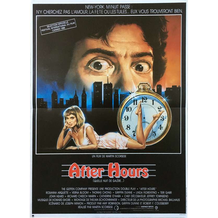 AFTER HOURS Original Movie Poster - 15x21 in. - 1985 - Martin Scorsese, Griffin Dunne