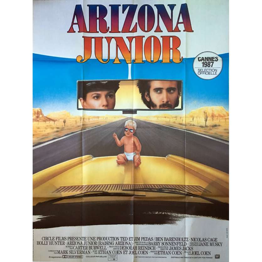 ARIZONA JUNIOR Original Movie Poster - 47x63 in. - 1987 - Joel Coen, Nicolas Cage