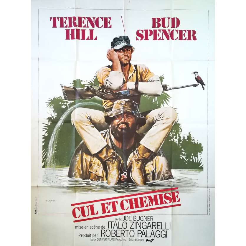 I'M FOR THE HIPPOPOTAMUS Original Movie Poster  - 47x63 in. - 1979 - Italo Zingarelli, Terence Hill, Bud Spencer