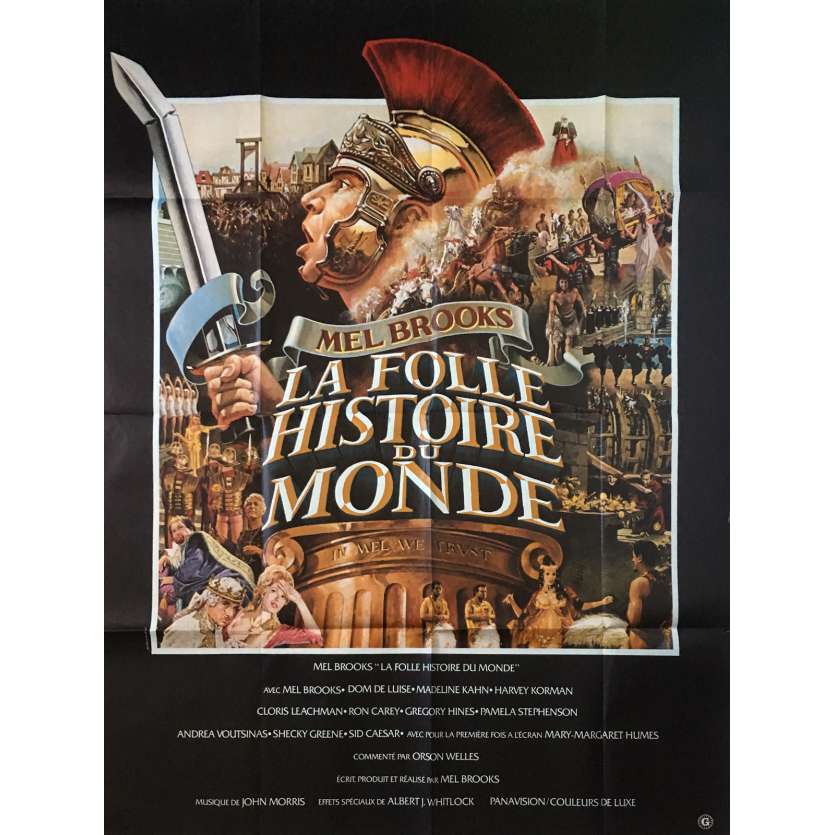 LA FOLLE HISTOIRE DU MONDE Affiche de film  - 120x160 cm. - 1981 - Gregory Hines, Mel Brooks