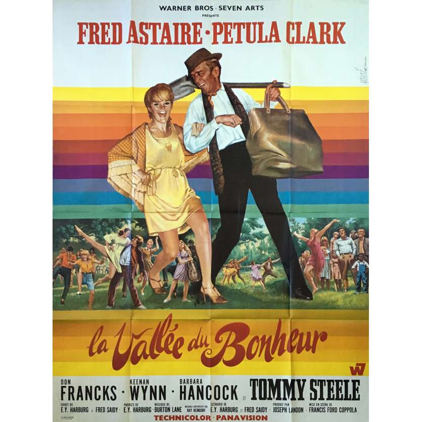 LA VALLEE DU BONHEUR Affiche de film  - 120x160 cm. - 1968 - Fred Astaire, Francis Ford Coppola