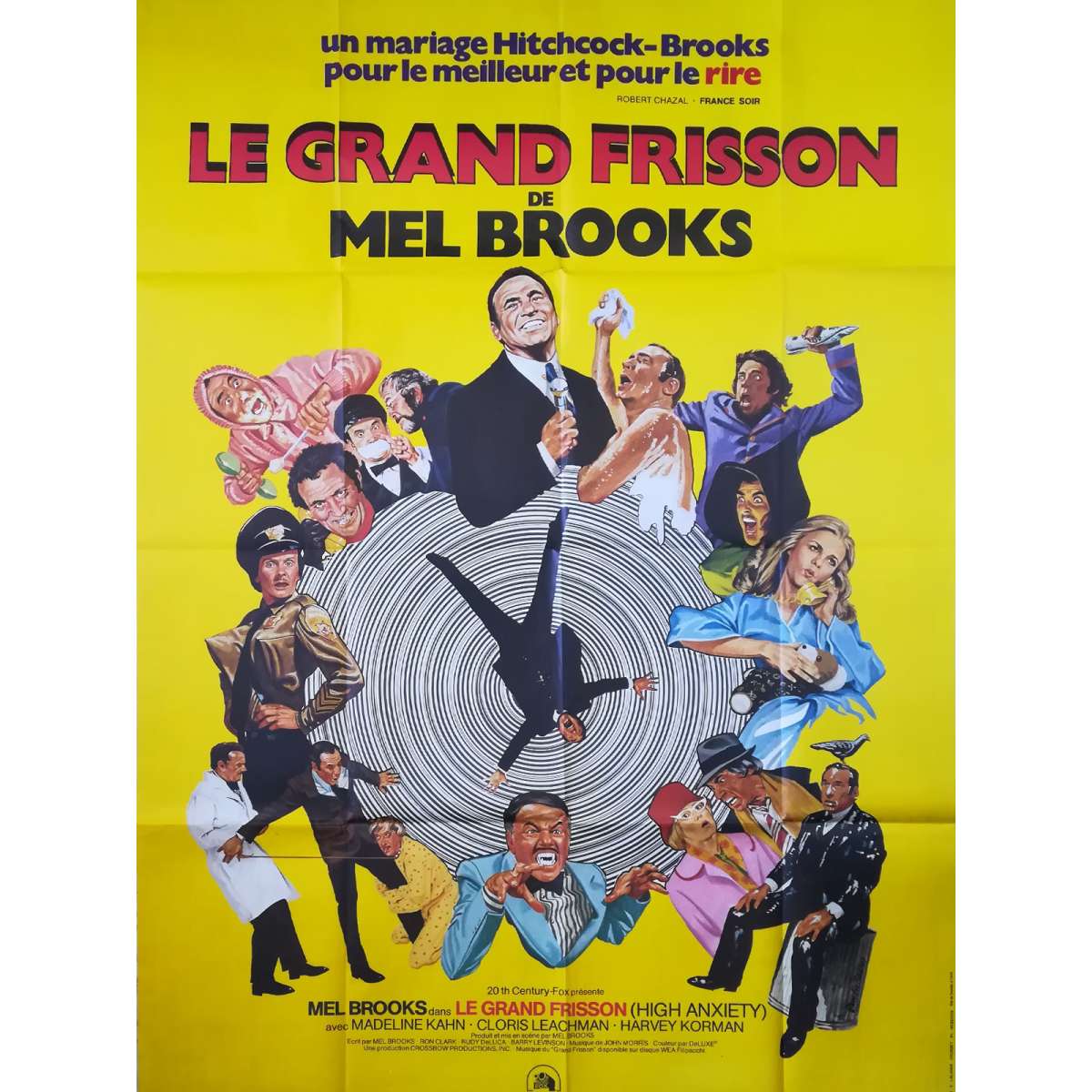 Le Grand Frisson Mel Brooks Streaming Affiche de LE GRAND FRISSON / HIGH ANXIETY