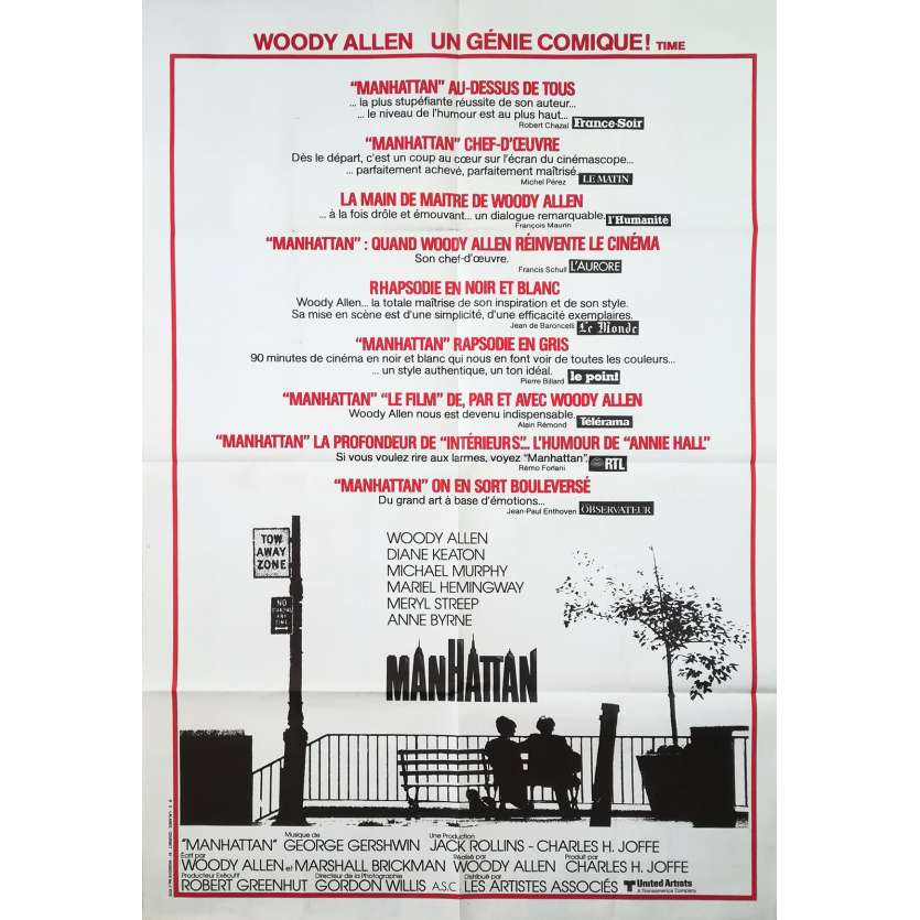 MANHATTAN Original Movie Poster - 32x47 in. - 1979 - Woody Allen, Diane Keaton