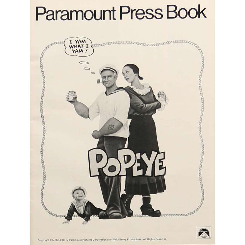 POPEYE Dossier de presse  - 21x30 cm. - 1980 - Shelley Duvall, Robert Altman