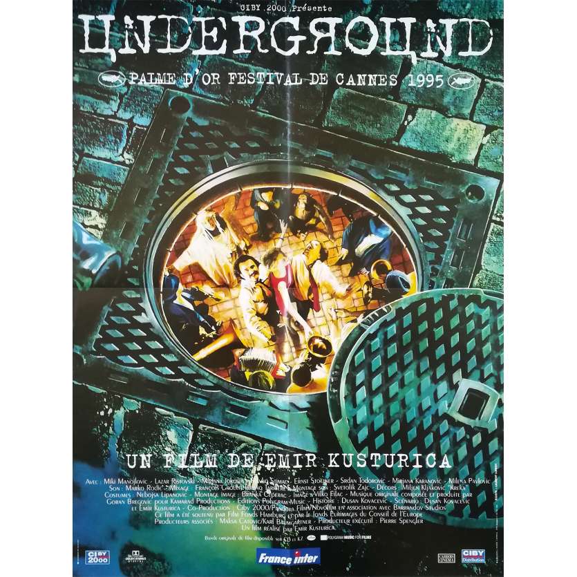 UNDERGROUND Affiche de film - 60x80 cm. - 1995 - Predrag Manojlovic, Emir Kusturica