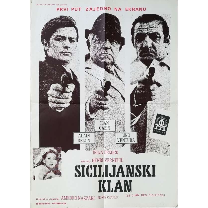 THE SICILIAN CLAN Original Movie Poster - 20x27 in. - 1969 - Henri Verneuil, Lino Ventura