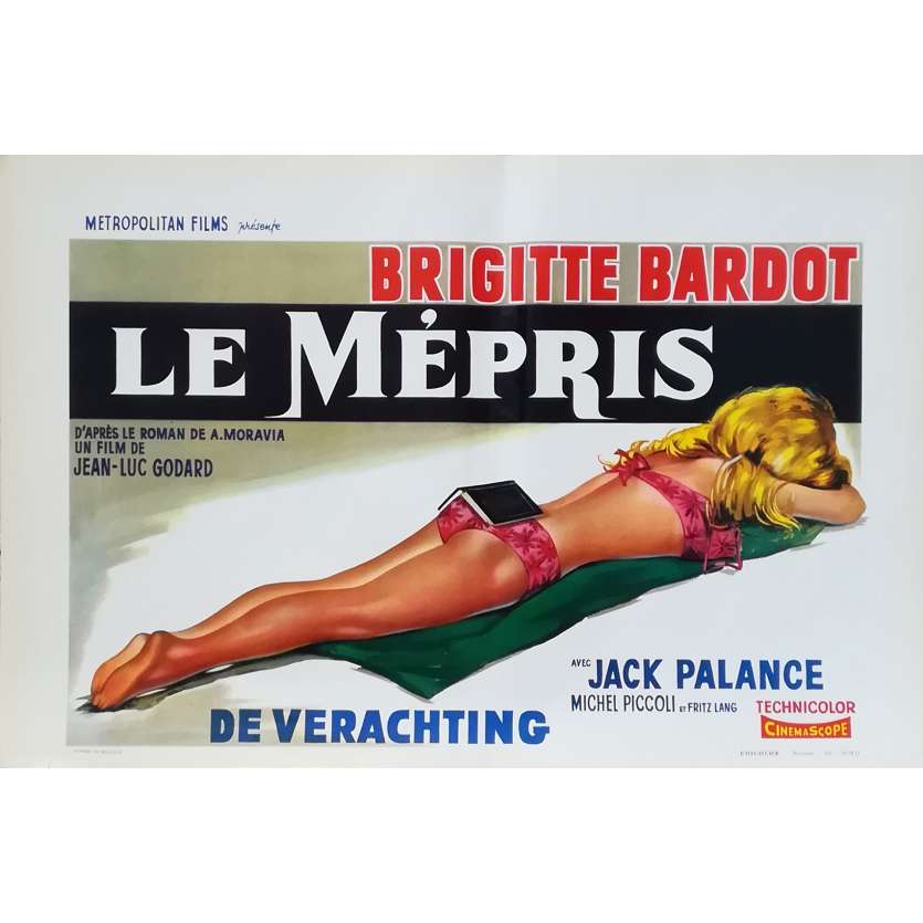 LE MEPRIS Affiche de film  - 35x55 cm. - 1963 - Brigitte Bardot, Jean-Luc Godard