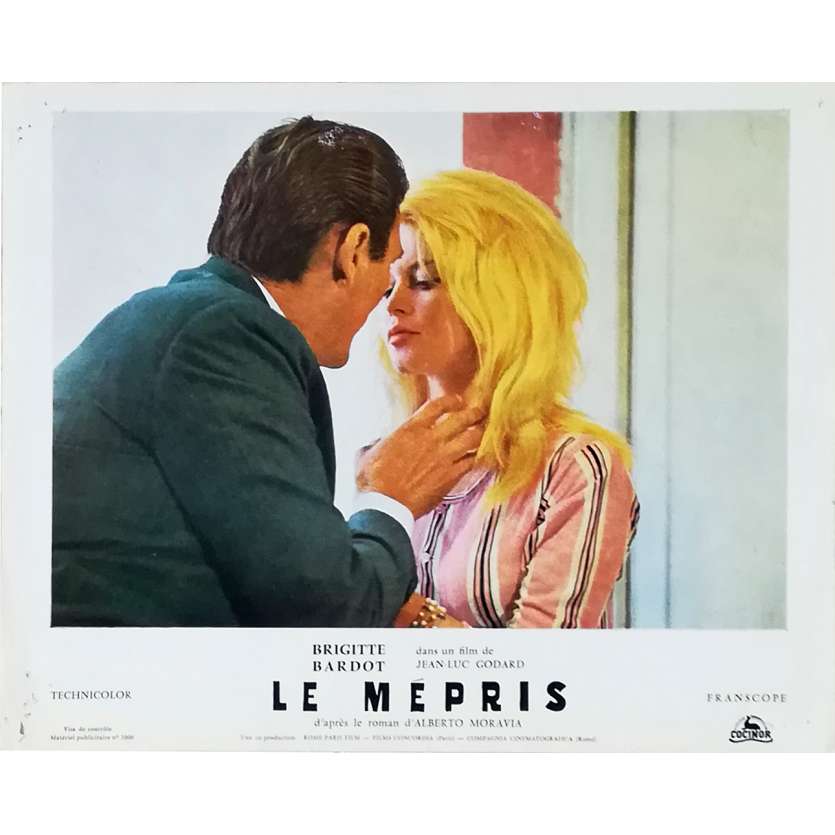 CONTEMPT Original Lobby Card N06 - 10x12 in. - 1963 - Jean-Luc Godard, Brigitte Bardot