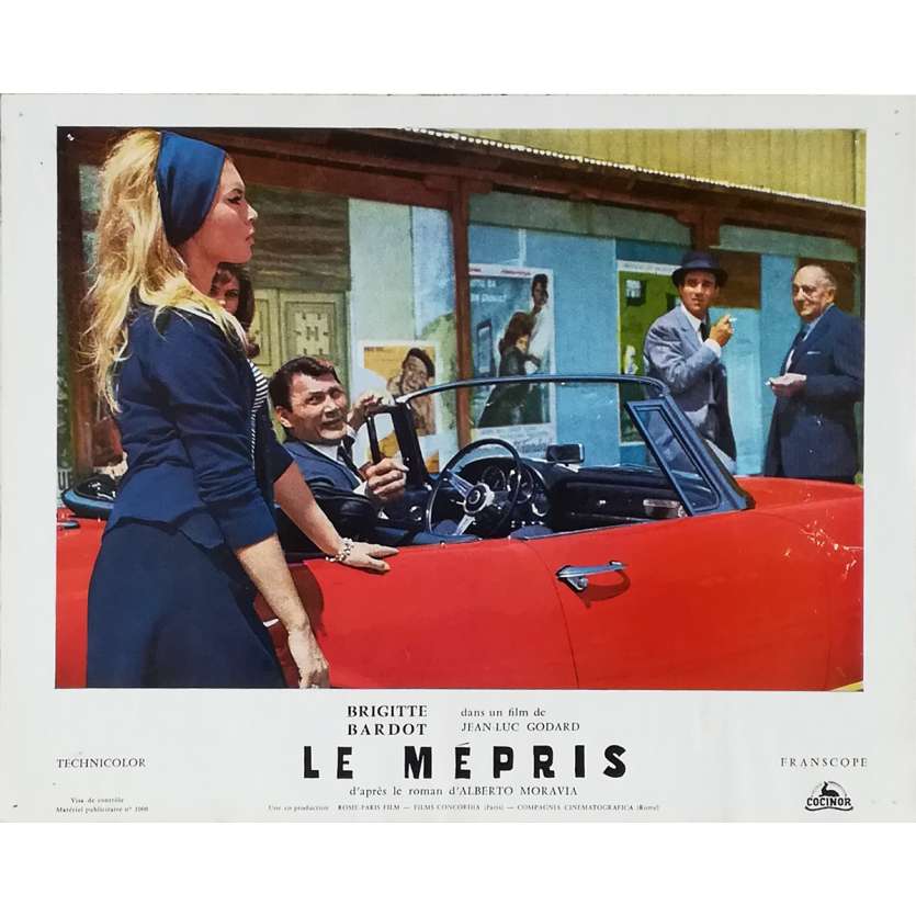 CONTEMPT Original Lobby Card N04 - 10x12 in. - 1963 - Jean-Luc Godard, Brigitte Bardot