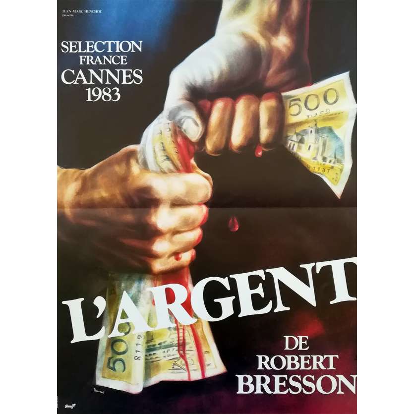 L'ARGENT Original Movie Poster  - 15x21 in. - 1983 - Robert Bresson, Christian Patey