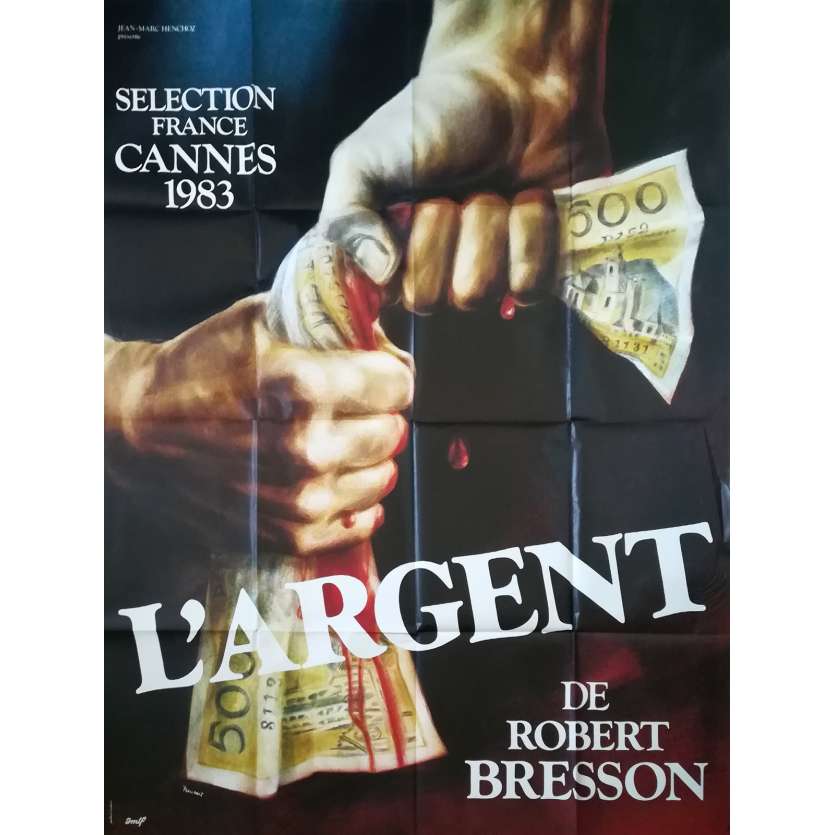 L'ARGENT Affiche de film  - 120x160 cm. - 1983 - Christian Patey, Robert Bresson