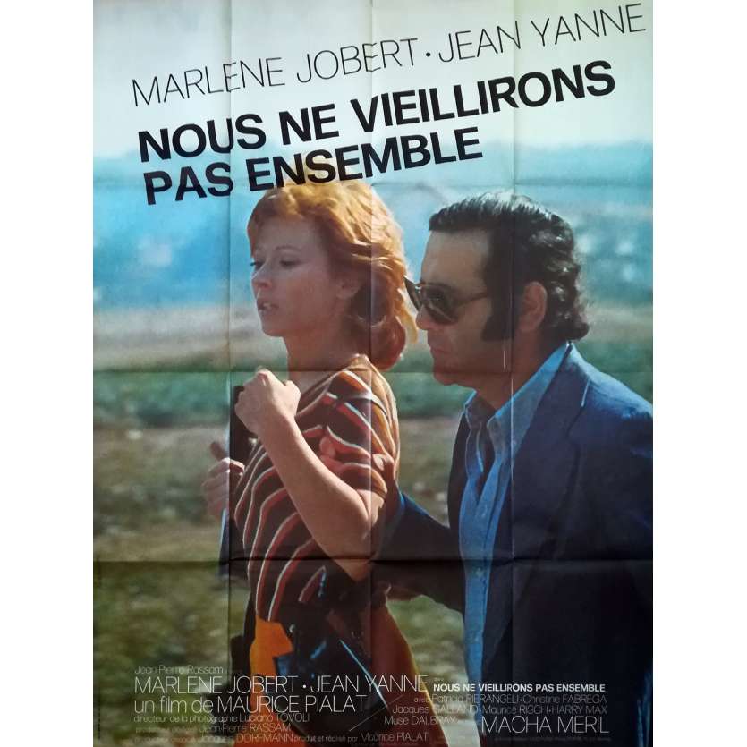 NOUS NE VIEILLIRONS PAS ENSEMBLE Affiche de film  - 120x160 cm. - 1972 - Jean Yanne, Maurice Pialat