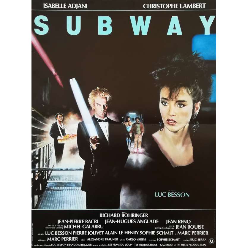 SUBWAY Original Movie Poster - 15x21 in. - 1985 - Luc Besson, Isabelle Adjani