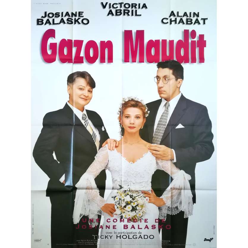 GAZON MAUDIT Affiche de film - 120x160 cm. - 1995 - Victoria Abril, Josiane Balasko
