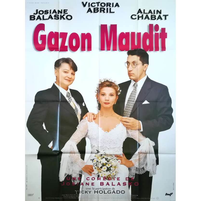 GAZON MAUDIT Affiche de film  - 120x160 cm. - 1995 - Victoria Abril, Josiane Balasko