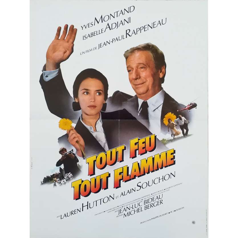 ALL FIRED UP Original Movie Poster - 15x21 in. - 1982 - Jean-Paul Rappeneau, Yves Montand