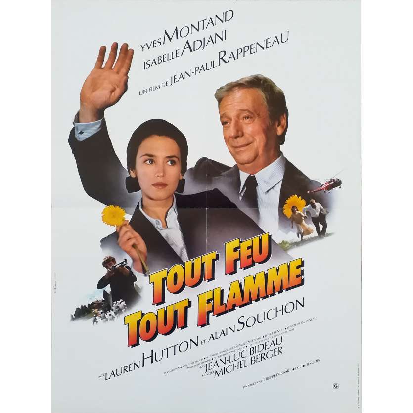 TOUT FEU TOUT FLAMME Affiche de film - 40x60 cm. - 1982 - Yves Montand, Jean-Paul Rappeneau