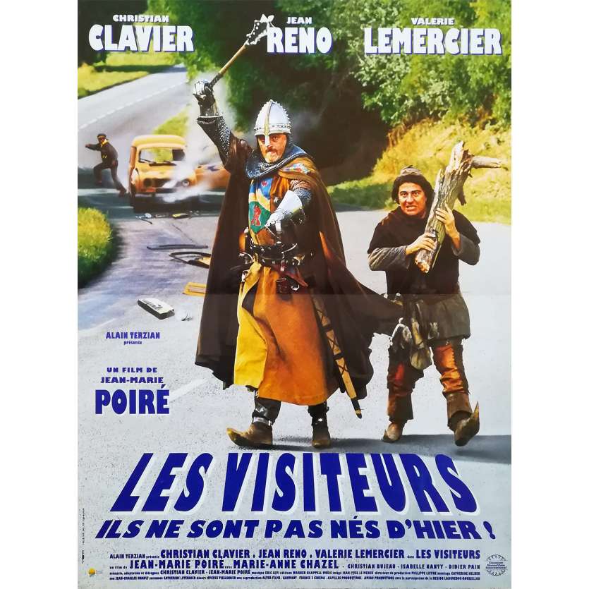LES VISITEURS Affiche de film  - 40x60 cm. - 1993 - Jean Reno, Jean-Marie Poiré
