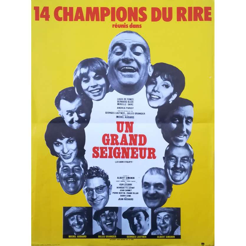 HOW TO KEEP THE RED LAMP BURNING Original Movie Poster - 15x21 in. - 1965 - Georges Lautner, Louis de Funès