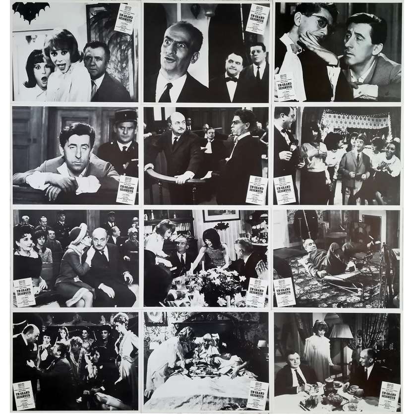 HOW TO KEEP THE RED LAMP BURNING Original Lobby Cards - 9x12 in. - 1965 - Georges Lautner, Louis de Funès
