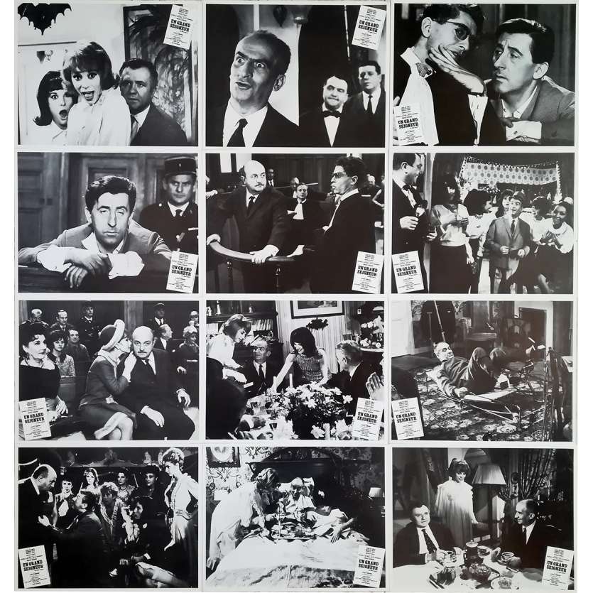 HOW TO KEEP THE RED LAMP BURNING Original Lobby Cards  - 9x12 in. - 1965 - Georges Lautner, Louis de Funès
