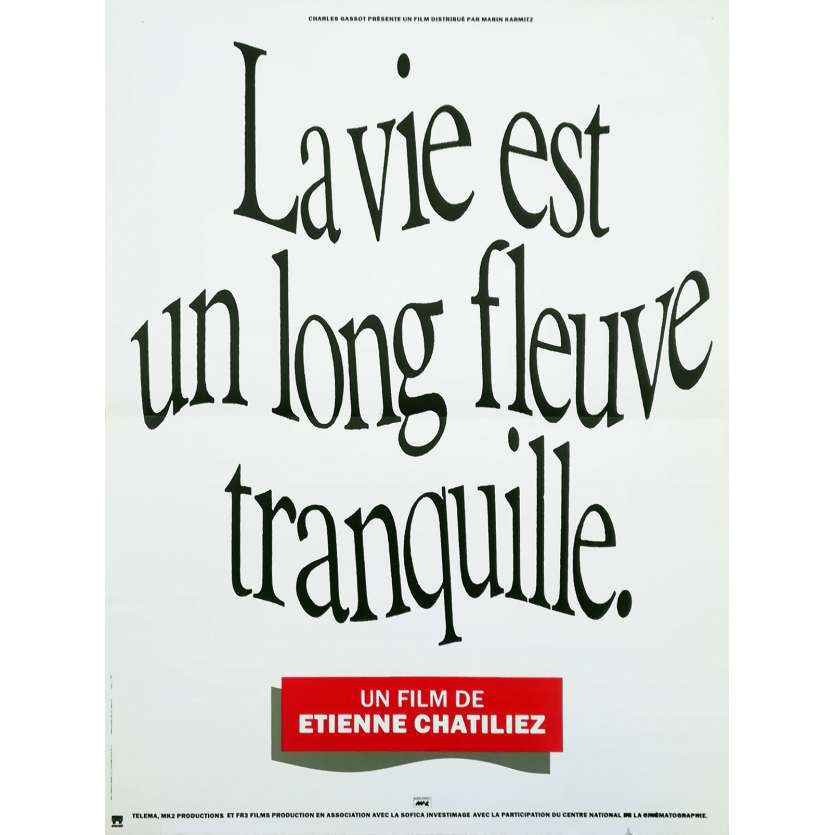 LIFE IS A LONG QUIET RIVER Original Movie Poster - 15x21 in. - 1988 - Etienne Chatillez, Benoit Magimel