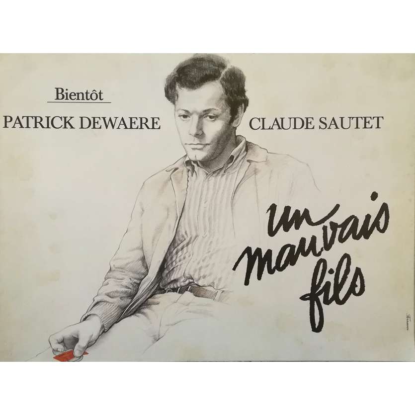 UN MAUVAIS FILS Affiche de film  - 30x40 cm. - 1980 - Patrick Dewaere, Claude Sautet