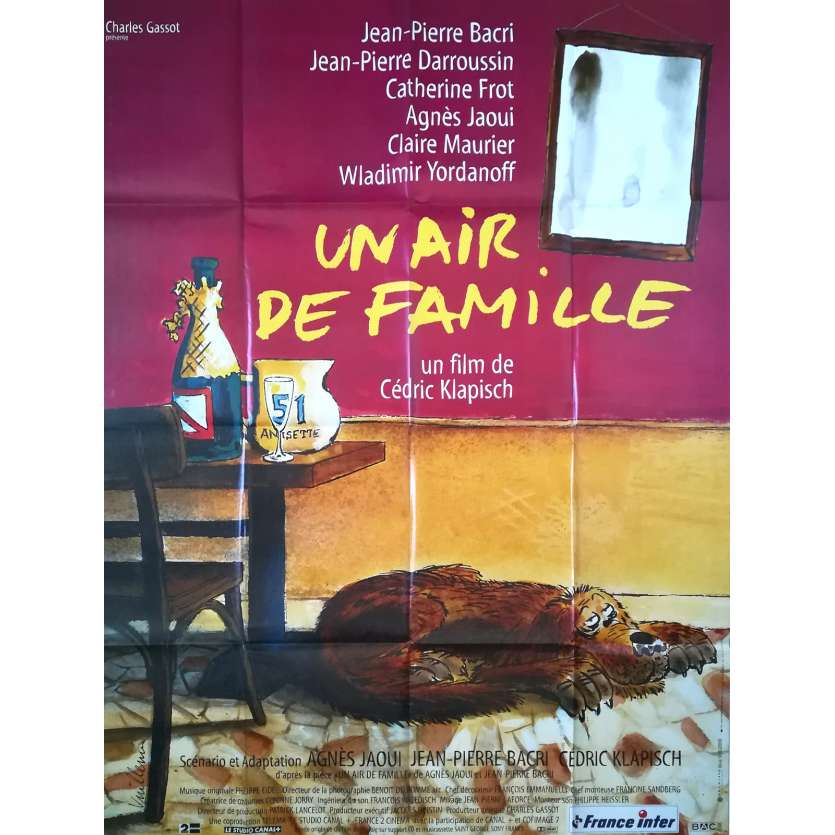 France 3 Bacri Comme Un Air De Famille Affiche de UN AIR DE FAMILLE / FAMILY RESSEMBLANCES