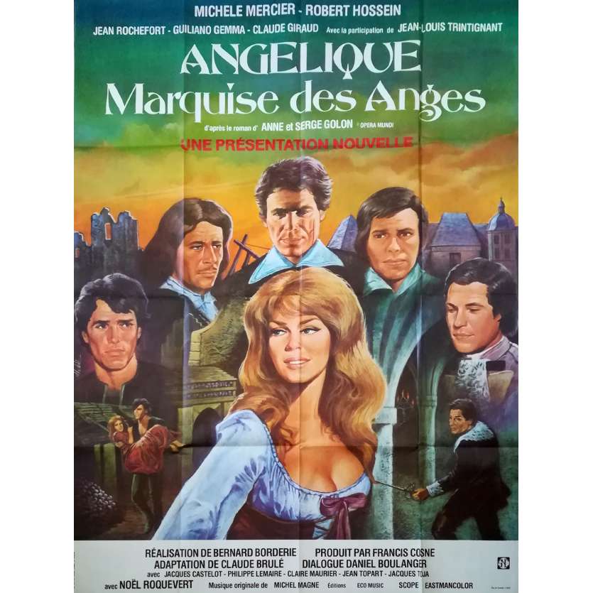ANGELIQUE Original Movie Poster  - 47x63 in. - 1964 - Bernard Borderie, Michèle Mercier