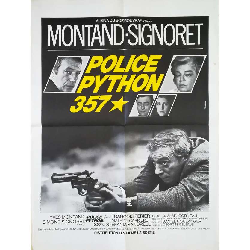 POLICE PYTHON 357 Affiche de film  - 60x80 cm. - 1976 - Yves Montand, Alain Corneau