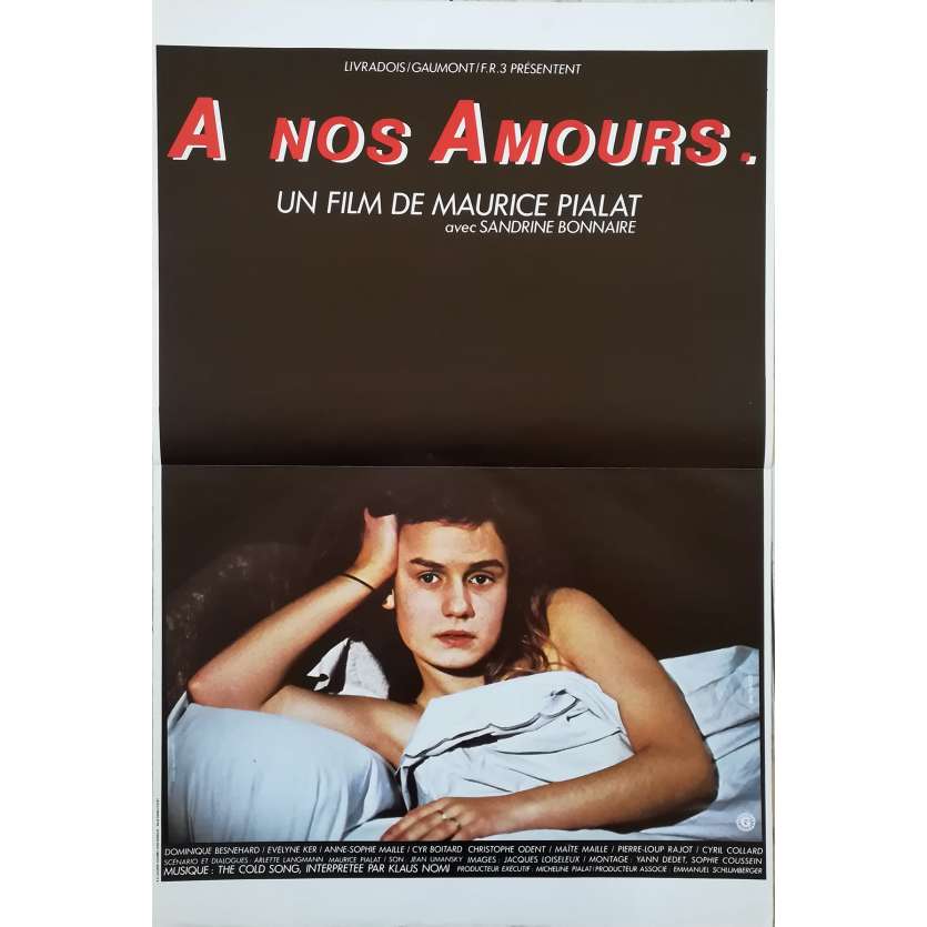A NOS AMOURS Affiche de film  - 40x60 cm. - 1983 - Sandrine Bonnaire, Maurice Pialat