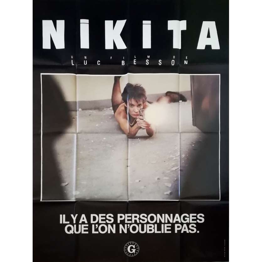 NIKITA Affiche de film Préventive - 120x160 cm. - 1990 - Anne Parillaud, Luc Besson