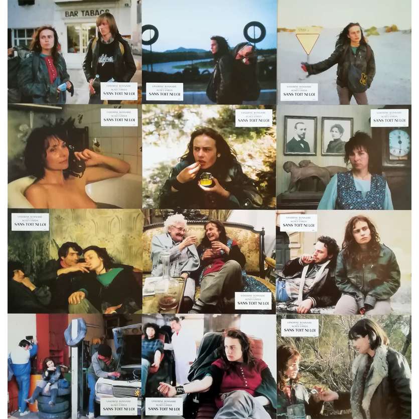 VAGABOND Original Lobby Cards x12 - 9x12 in. - 1985 - Agnes Varda, Sandrine Bonnaire